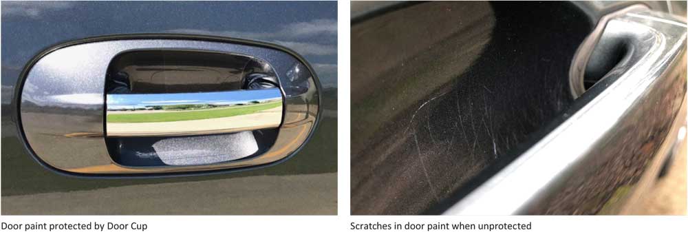 Car door edge / door cup protection film from scratches and